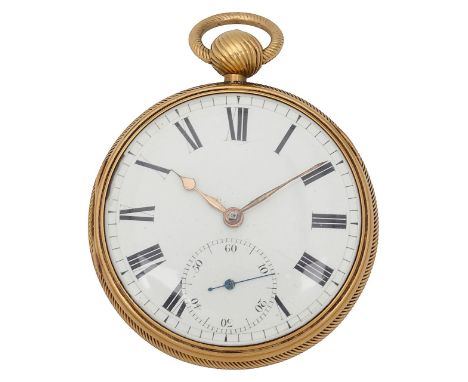 A George IV Robert Roskell of Liverpool 18ct gold open faced key wound pocket watchcase marked Chester, 1829 Timothy Ellison 