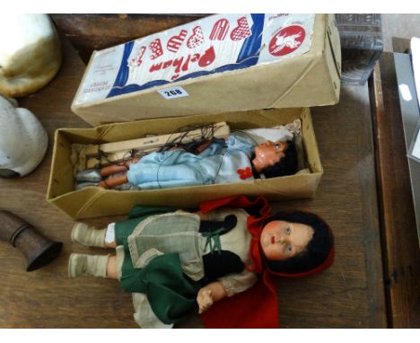 A Boxed Pelham Puppet Together With A Further Collectors Doll