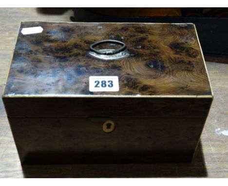 An 18th Century Burr Yew Tea Caddy