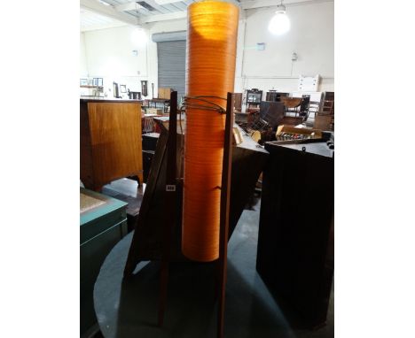A 1960s Teak Framed Tripod Floor Lamp