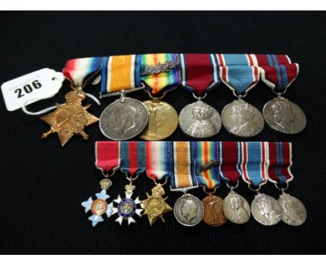 A Six Medal Group Presented To 2nd Lieutenant R G Howe Royal Dublin Fusiliers Together With Accompanying 8 Medal Miniature Se