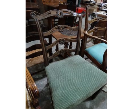 A 19th Century Mahogany Framed Ladder Backed Dining Chair