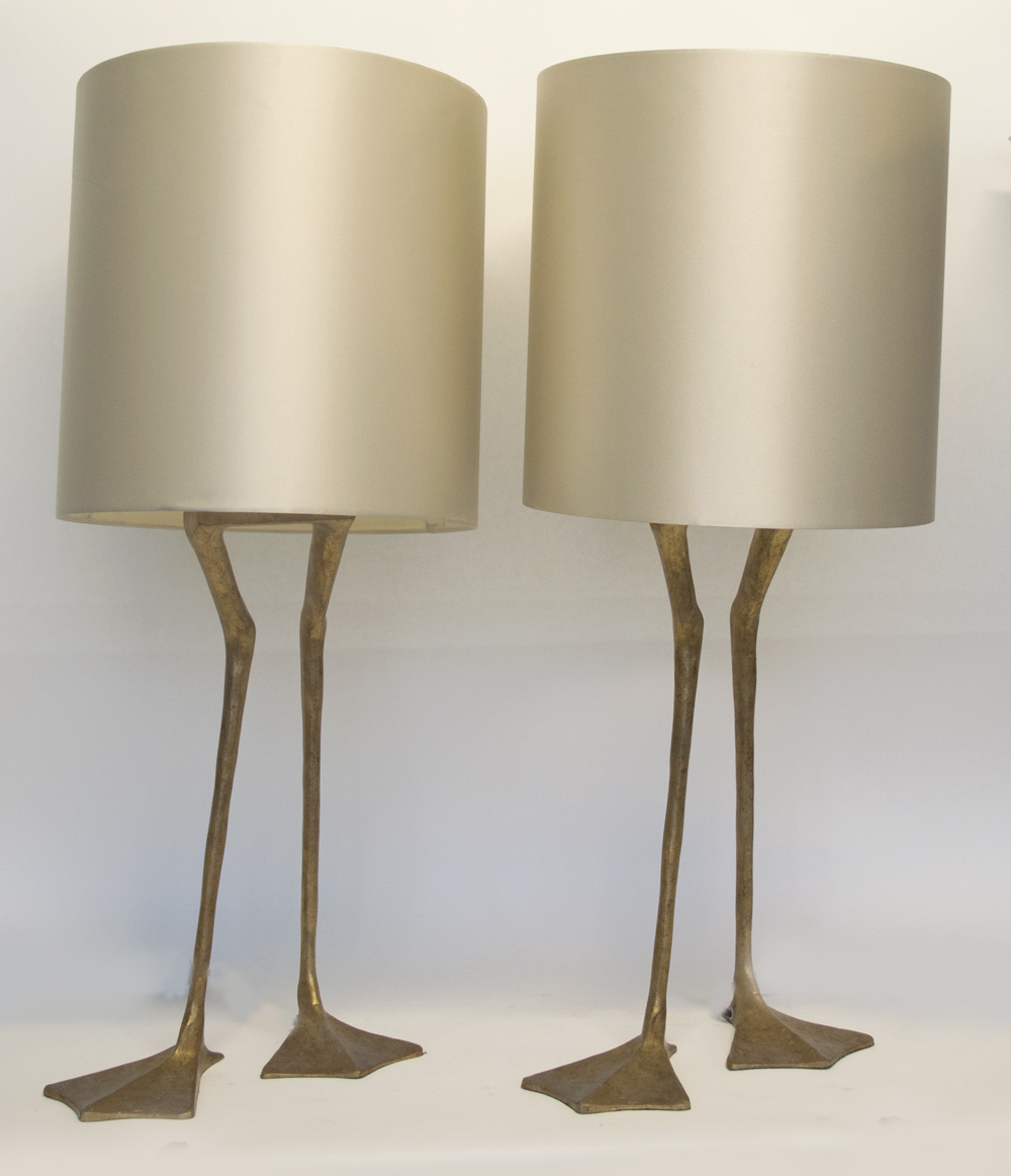 Porta Romana Table Lamps A Pair In The Form Of Ducks Feet