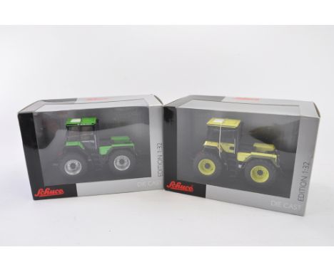 Schuco 1:32 scale Deutz Intrac Tractor Duo. Two Versions. NM-M in E Boxes. (2)