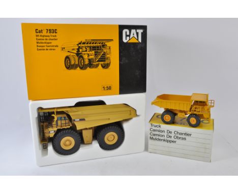 Conrad 1:50 scale CAT 789 Mine Truck plus NZG CAT 793C Mine Truck. Both NM-M in E Boxes. (2)