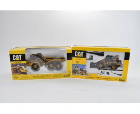 Norscot 1:50 scale CAT 725D Articulated Dump Truck plus CAT 924G Versalink Wheel Loader. NM-M in G-VG Boxes. (2)