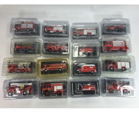 Del Prado 1:64 scale Fire Engine Models. Various issues. NM-M in VG-E Boxes. (16)