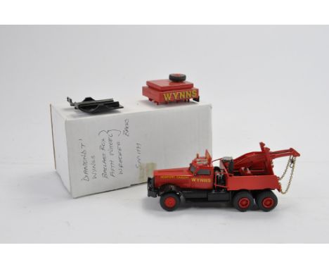 Alan Smith 1:48 scale Hand Built Model of a Wynns Heavy Haulage Tractor Truck Unit. Comes with Adaptable Wrecker, Ballast Box