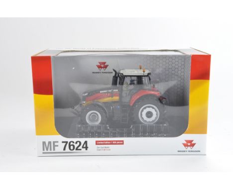 Universal Hobbies 1:32 scale Massey Ferguson 7624 Tractor (German Flag Special Edition). NM-M in E Box.