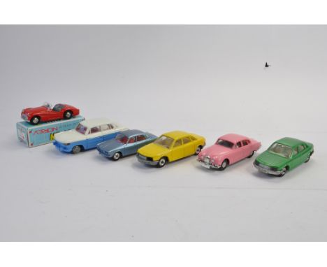 Finely restored group of diecast cars from various makers. Dinky, Corgi Spot-on etc. (6)
