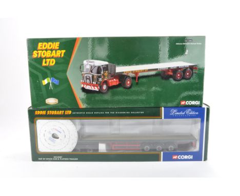 Corgi No. CC12502 and CC13207 Eddie Stobart Truck and Trailer Sets. NM-M in G-VG Boxes. (2)