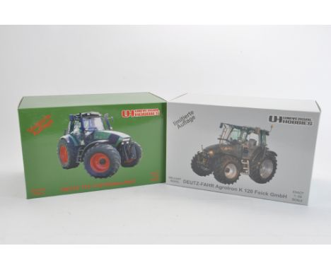 Universal Hobbies 1:32 scale Deutz TTV 1145 Ridders Wolf and Deutz Agrotron K120 Limited Edition Tractor Duo. NM-M in E Boxes