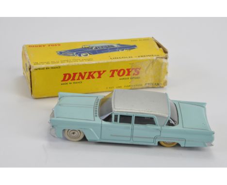 French Dinky No. 532 Lincoln Premiere in light blue. E-NM in F Box.