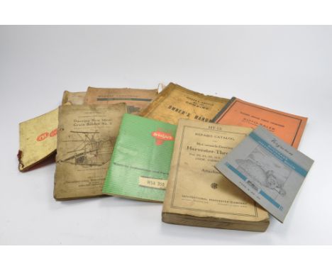 Group of Tractor and Machinery Manuals including Deering Binder, MF780 Combine and others. 