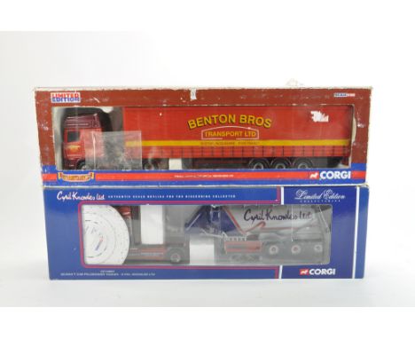 Corgi Truck and Trailer Commercial Diecast Sets including Benton Brothers (special) and Cyril Knowles. NM-M in G Boxes. (2)