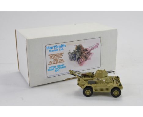 HartSmith Models 1:48 scale Hand Built Model of a Ferret Armoured Recovery Car. NM. 