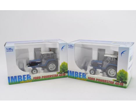 Imber Models 1:32 scale Ford 6640 Tractor Duo. NM-M in E Boxes. (2)