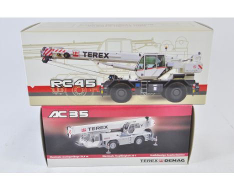NZG 1:50 scale Terex RC45 Rough Terrain Crane plus Terex AC35 Mobile Crane. NM-M in E Boxes. (2)