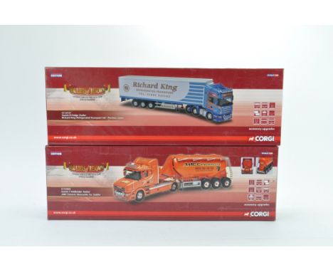 Corgi No. CC13731 and CC12828 Richard King and AMC Concrete Truck and Trailer Sets. NM-M in G-VG Boxes. (2)