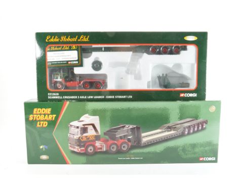 Corgi No. CC12610 and CC12203 Eddie Stobart Truck and Trailer Sets. NM-M in G-VG Boxes. (2)