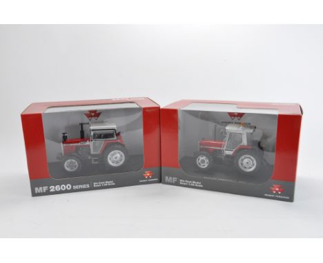 Universal Hobbies 1:32 scale Massey Ferguson 2680 and MF 3080 Tractor Duo. NM-M in E Boxes. (2)