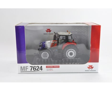 Universal Hobbies 1:32 scale Massey Ferguson 7624 Tractor (French Flag Special Edition). NM-M in E Box.