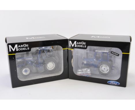 Marge Models 1:32 scale Ford 8830 and 6610 Tractor Duo. NM-M in E Boxes. (2)