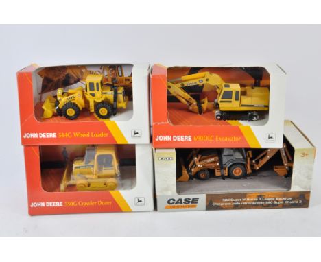 Group of Ertl 1:50 scale Construction Models including John Deere and Case. Generally NM-M in G-E Boxes. (4)