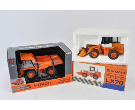 Ertl 1:50 scale Hitachi EH700 Mine Truck plus Shinsei Hitachi LX70 Wheel Loader. NM-M in G-E Boxes. (2)