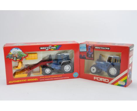 Britains 1:32 scale Ford 5610 Tractor with Loader Set plus Ford 7710 Tractor. NM-M in VG-E Boxes. (2)