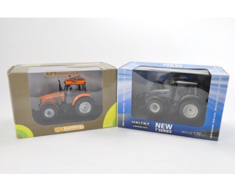 Universal Hobbies 1:32 scale Massey Ferguson 6465 Highway and Valtra T Series Tractor Duo. NM-M in E Boxes. (2)