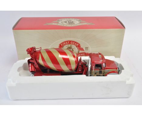 First Gear 1:34 scale Mack Granite Truck with Mixer (Rock Valley). NM-M in E Box.  