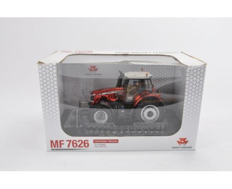 Universal Hobbies 1:32 scale Massey Ferguson 7626 Tractor (Special Edition in Red Chrome). NM-M in G Box.