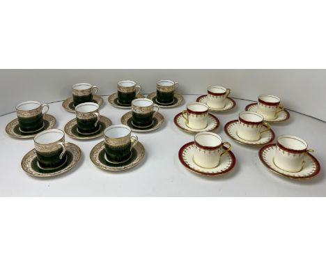 8x Spode Oaklea Coffee Cups and 6x Aynsley Coffee Cups (One Cup Damaged) 