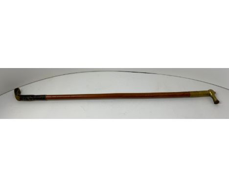 Malacca Cane Riding Crop with Brass Gate Lifter/Closer 