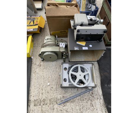 A EUMIG FILM PROJECTOR AND AN ALDIS SUPER ALDISETTE PROJECTOR