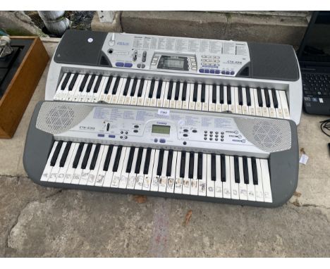 TWO CASIO ELECTRIC KEYBOARDS