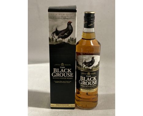 A BOXED BOTTLE OF THE BLACK GROUSE BLENDED SCOTCH WHISKY - 70 CL