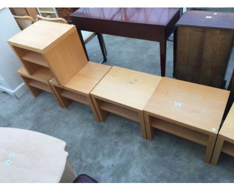 THREE TWO TIER LAMP TABLES, 20" X 15.5" EACH