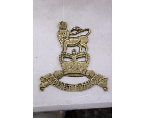 A ROYAL ARMY PAY CORPS BRASS PLAQUE