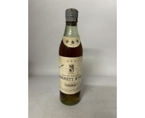 A SMALL BOTTLE OF BARNETT AND FILS COGNAC MAXIMUM PRICE 21/6 PER BOTTLE