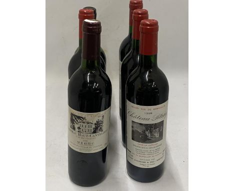 SIX BOTTLES OF MATURE BORDEAUX TO INCLUDE 4 X  PITRAY 1995, LIVERSAN 1970 AND HAUT-CANTELOUP 2000.