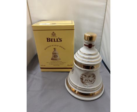 A BOXED AND SEALED BELL'S BLENDED SCOTCH WHISKY BEING A LIMITED EDITION FOR CHRISTMAS 2007 IN A PORCELAIN DECANTER