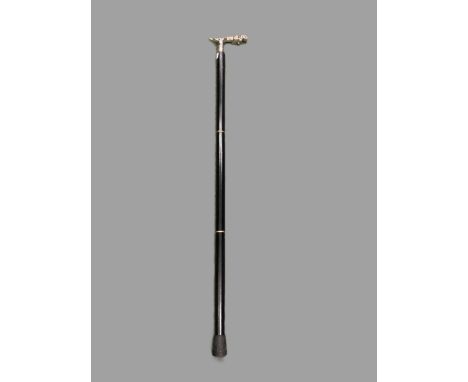 A THREE PIECE JAGUAR HANDLED WALKING STICK