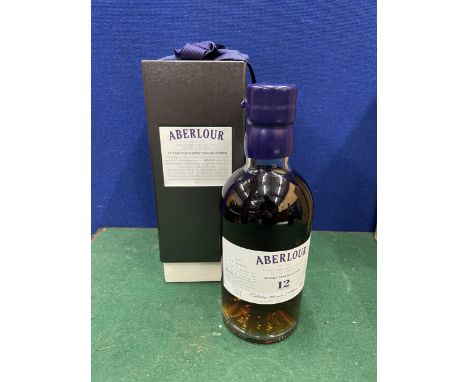 A BOXED ABERLOUR 12 YEAR OLD HIGHLAND SINGLE MALT SCOTCH WHISKY SHERRY CASK SELECTION CELEBRATING 200 YEARS OF ABERLOUR VILLA