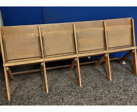 A vintage James C Bennet Glasgow folding bench/ seat. 