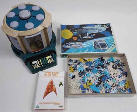 A Vintage Star Trek Transporter, Jig saw set and DVD Animated set. 