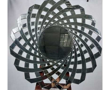 A Large contemporary abstract mirror. [100cm in diameter] 