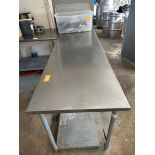 Stainless Steel Table (Approx. 30" x 8') (No Contents) | Rig Fee Hand Carry