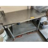 Stainless Steel Table (Approx. 30" x 4') | Rig Fee Hand Carry